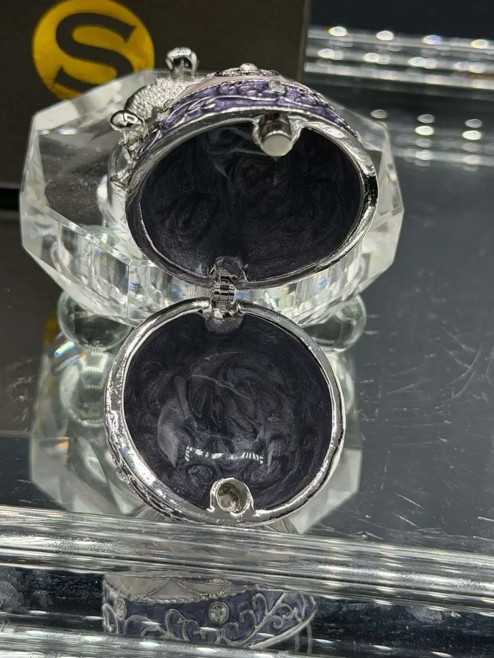 Stauer Empress Violet Faberge-Style Enamel Trinket Box